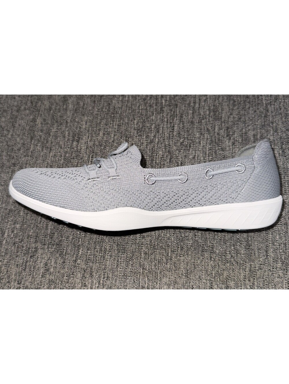 Skechers Women’s 10 Gray Newbury St Preppy Gal Gray Walking Slip On New In Box - Picture 11 of 14